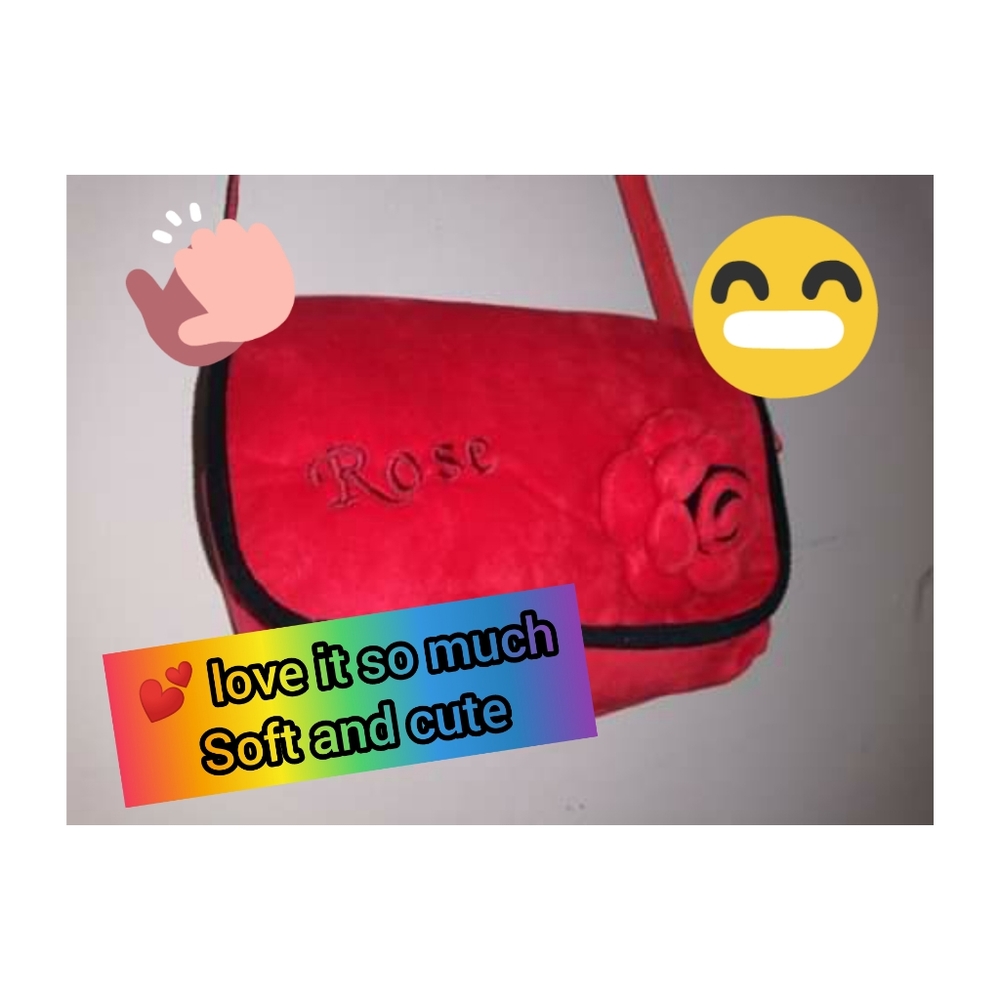 😍THANK U!! 🌈 Plush/Soft red ❤rose 🌹 bag